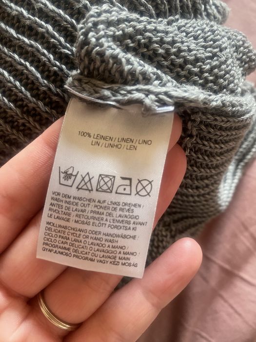 Bluza/hanorac din in tricotat, S