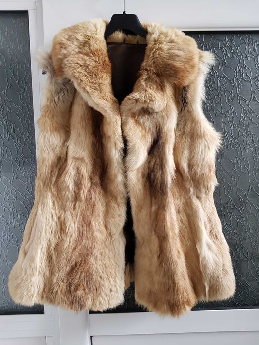 Дамски елек естествен косъм - размер М-Л