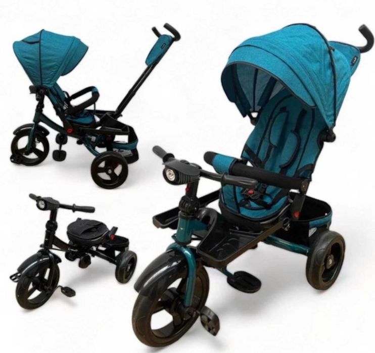 Tricicleta cu pozitie de somn si far cu melodii si jocuri de lumini