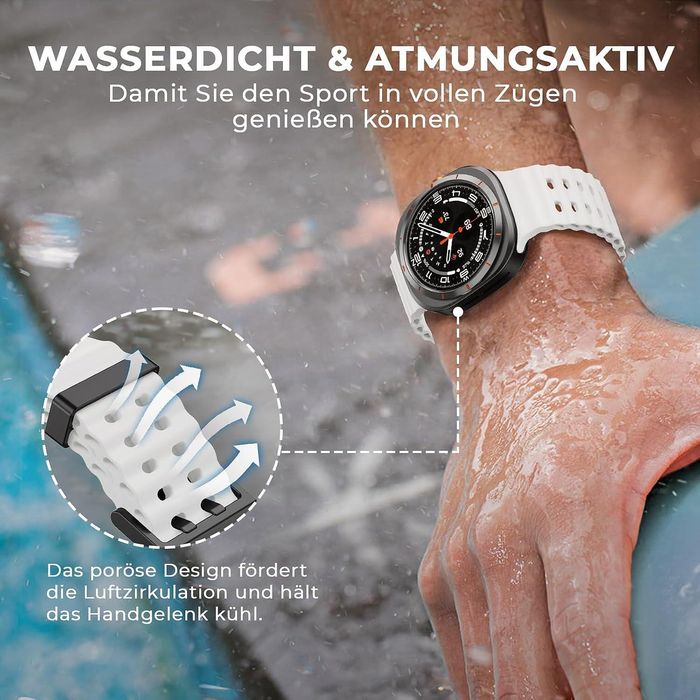 Силиконова Каишка за Samsung Galaxy Watch Ultra - Бял цвят