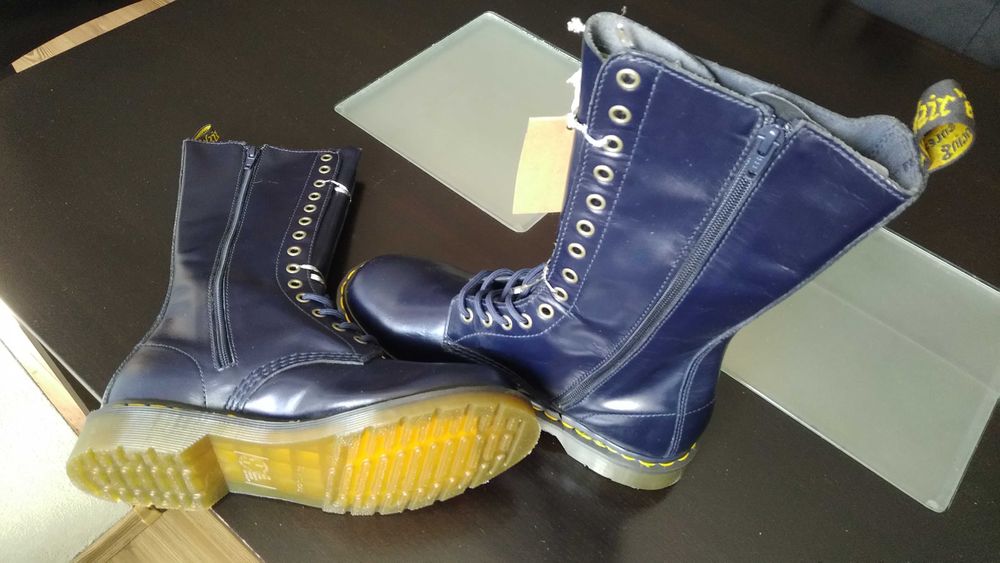 Dr Martens Док Мартенс много високи кожени кубинки с цип, номер 41