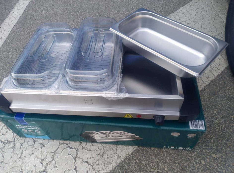 Уред за затоплянe на храна бен мари топла витрина 400 W 3 гастронорми