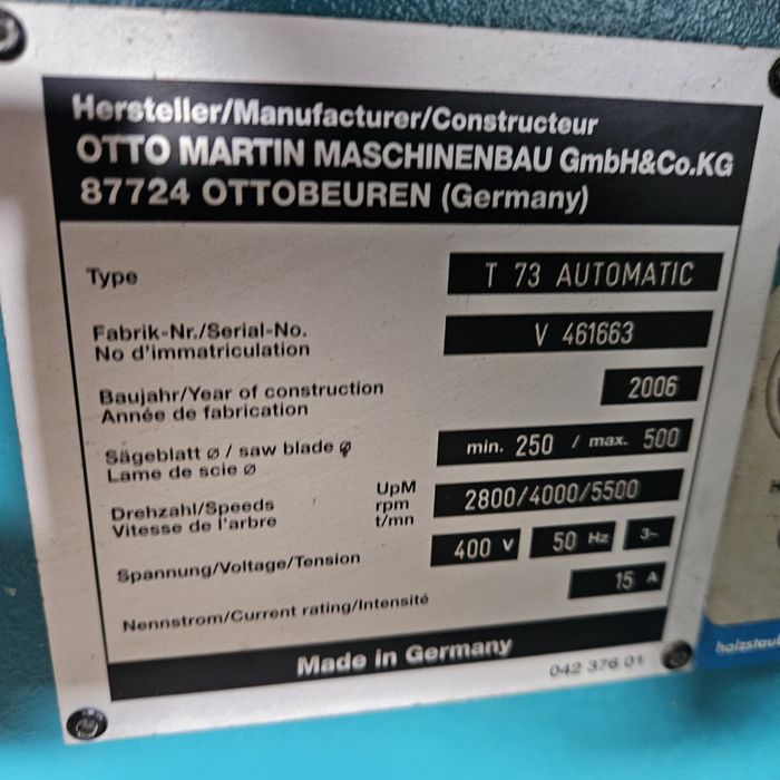 форматно разкройващ циркуляр 3000мм.MARTIN