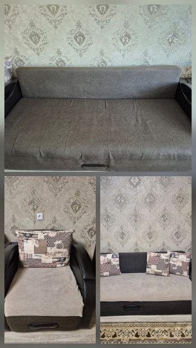 Продам диван с креслом и пуфиком