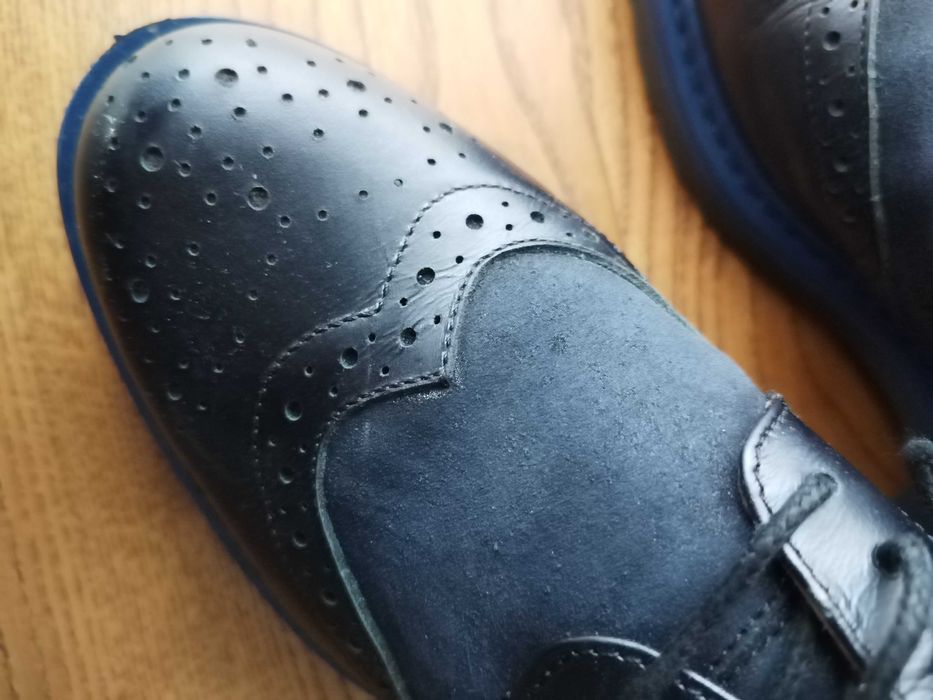 Pantofi din piele albastri Marelbo