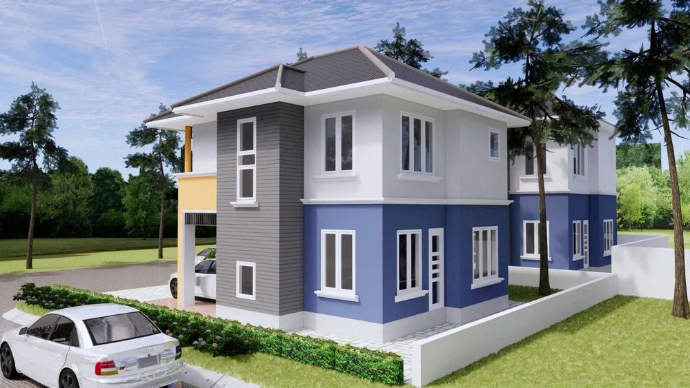 НА ИЗПЛАЩАНЕ - Двуетажна сглобяема къща с 3 спални, 124 кв. м