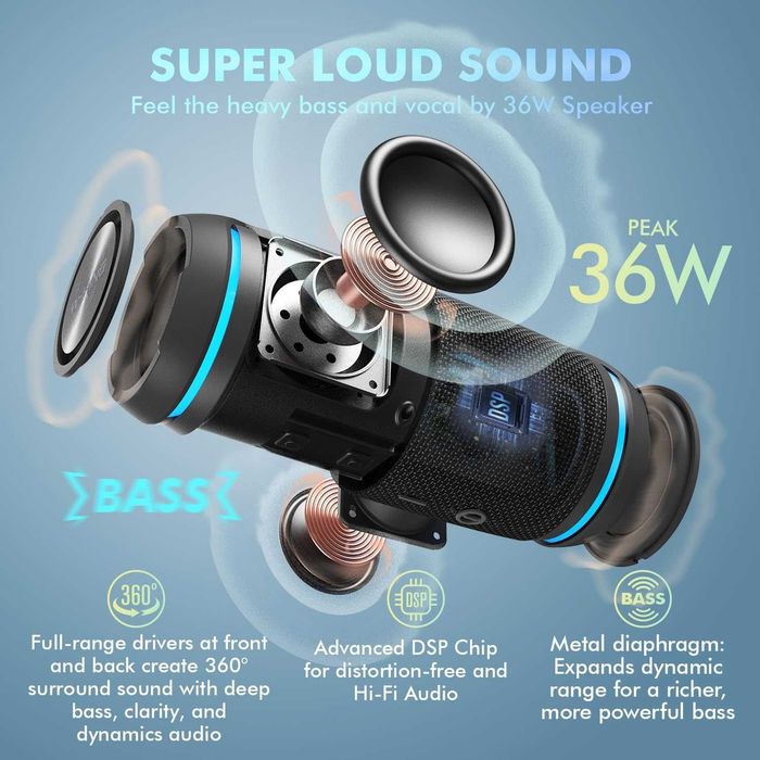 W-King Adventure BT226 безжична Bluetooth тонколонка