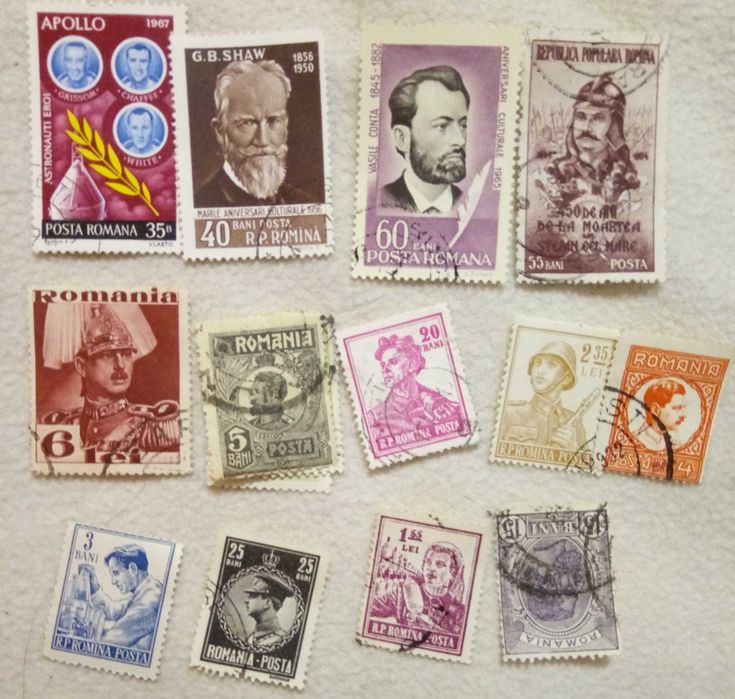 Clasor cu 390 timbre romanesti