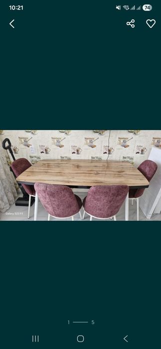 Стулья, 6 штук, бордовые