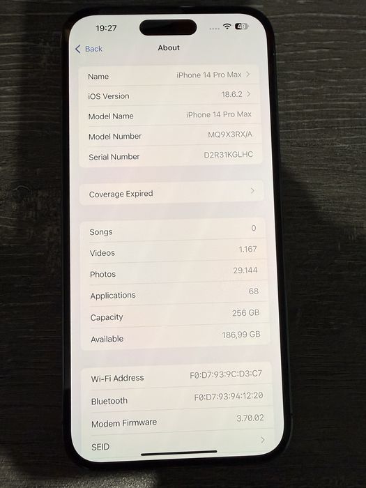 Apple iPhone 14 Pro Max 256 GB | 87% Battery | Stare Perfecta