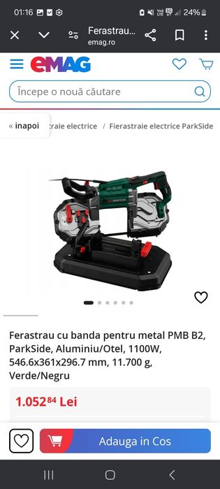 Ferăstrău  debitare metal parkside