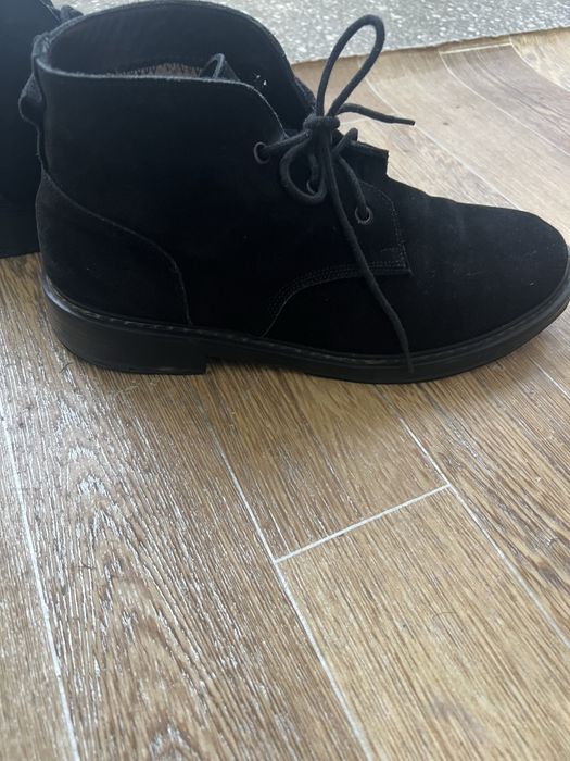 Замшевые натуральные ботинки