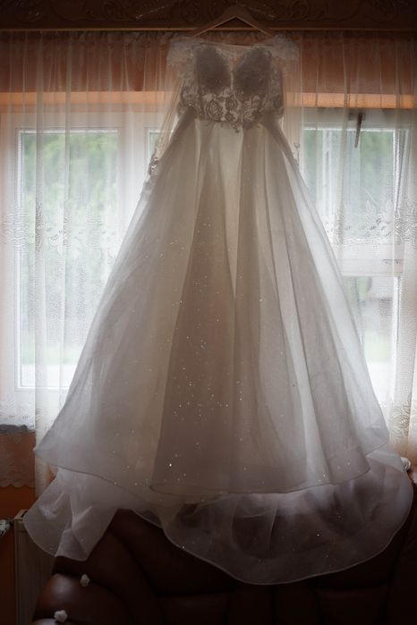 Rochie de mireasă A-line cu corset reglabil