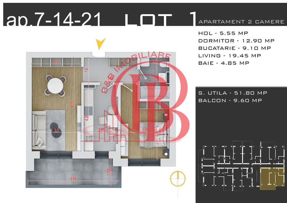 Comision 0%-Theodor Pallady Sector 3-Apartament 2 camere