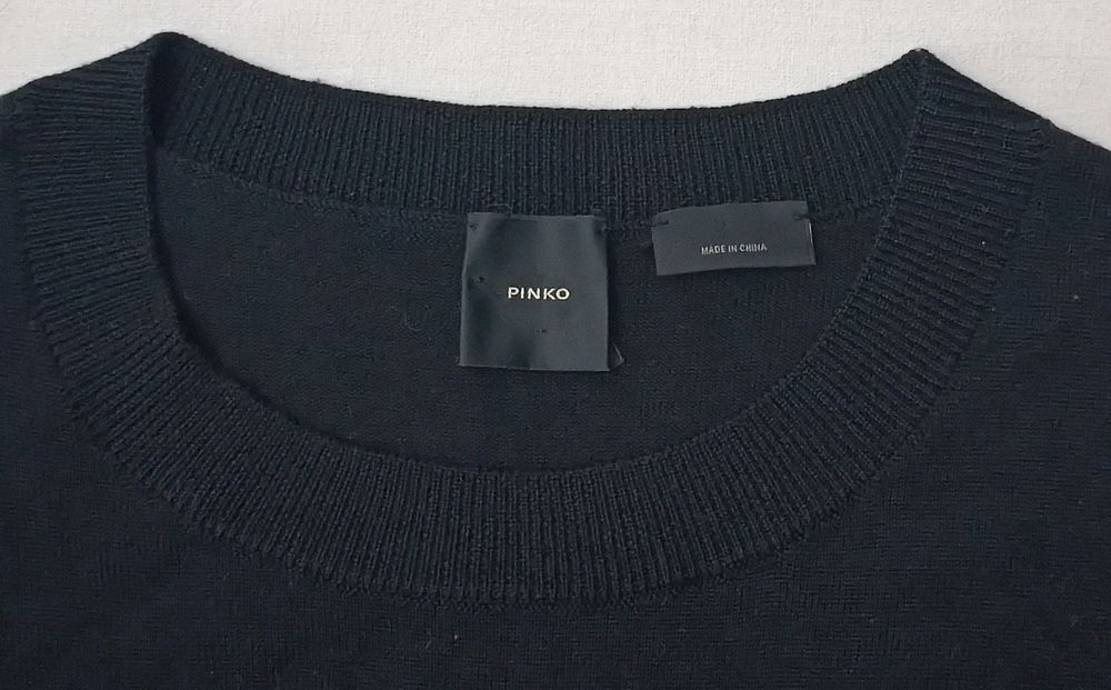 Pinko Mercurio Wool Pullover оригинален вълнен пуловер S черен вълна пуловер блуза