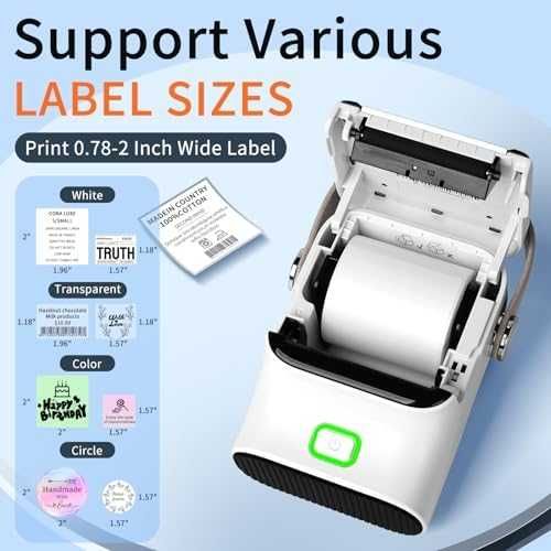 Нов Преносим Bluetooth термален принтер за етикети с ролка 150 броя