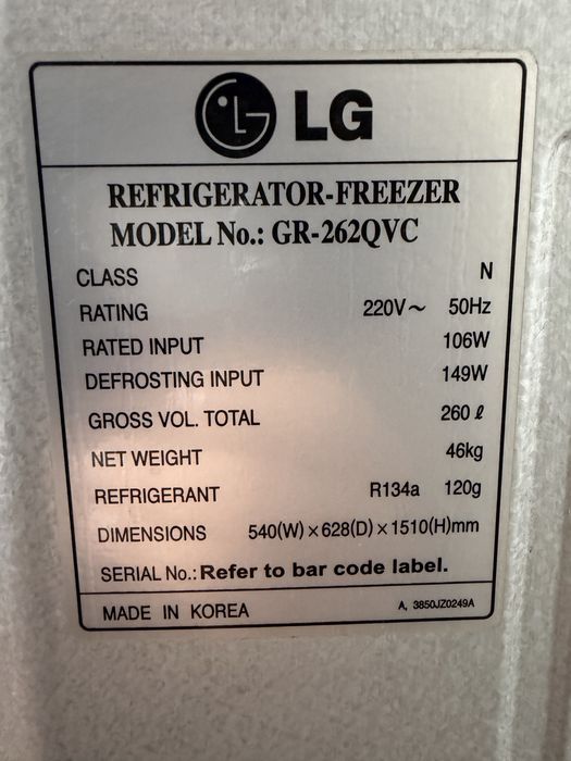 LG xolodilnik xaladilnik muzlatgich korea moli