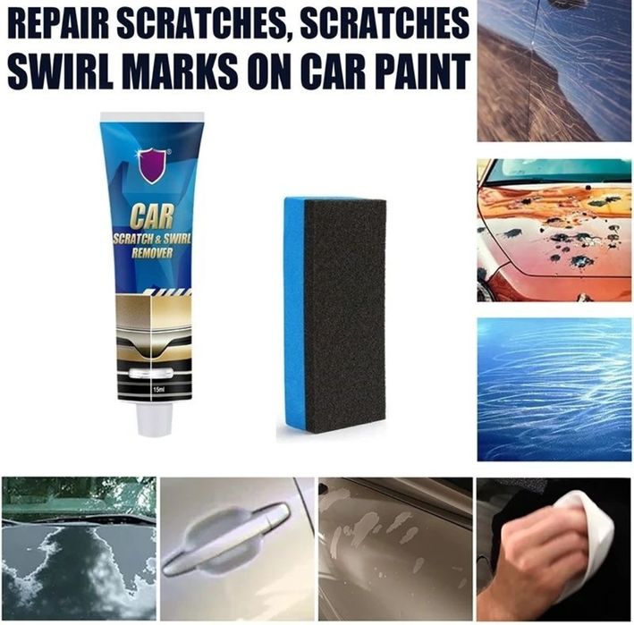 Tub Polish Set indepartare zgârieturi auto/ Tub 60ml + Laveta + burete