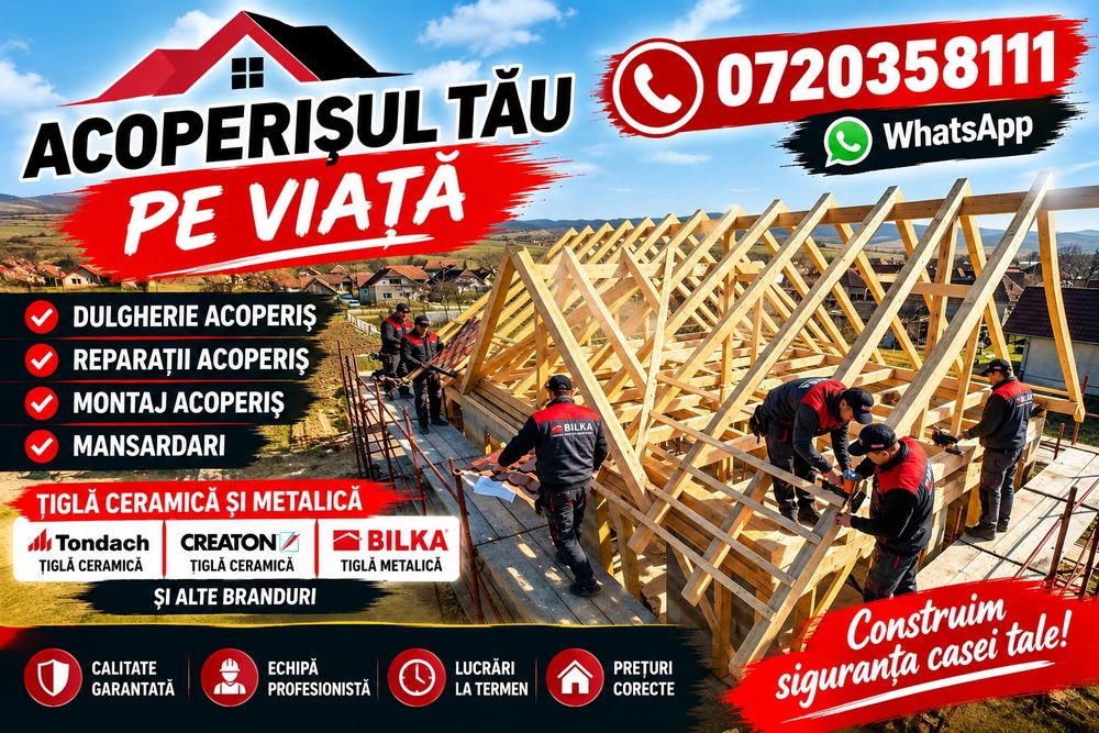 Acoperisuri, Mansarde si Reparatii Acoperisuri Constanta | Montaj, Renovare, Mansardari la Cheie