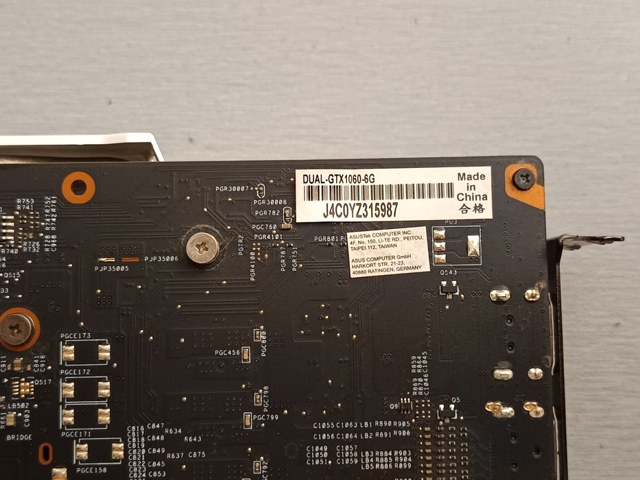 Видеокарта DUAL-GTX1060-6G asus