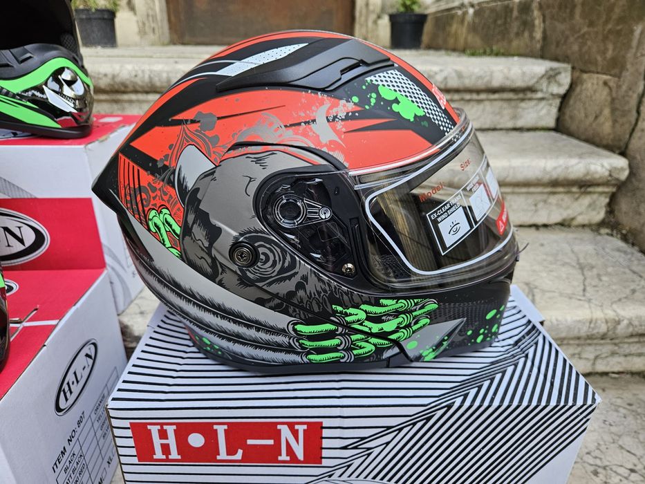 Casca ATV-Moto Full face cu ochelari integrați și bluetooth