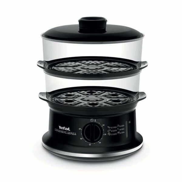 Пароварка Tefal VC140131, 6 л, мощность 900 Вт, 2 яруса