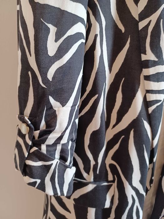 Sacou Zara Alb/Negru