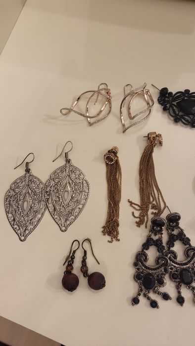 Cercei lungi,mari, care atârnă, set de 9 perechi