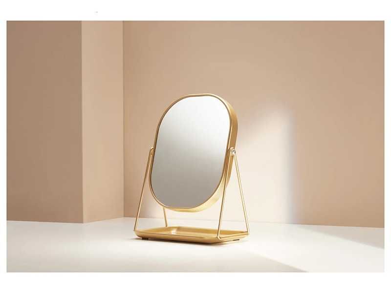 НОВИ! Козметично въртящо огледало 360° със стойка за аксесоари
