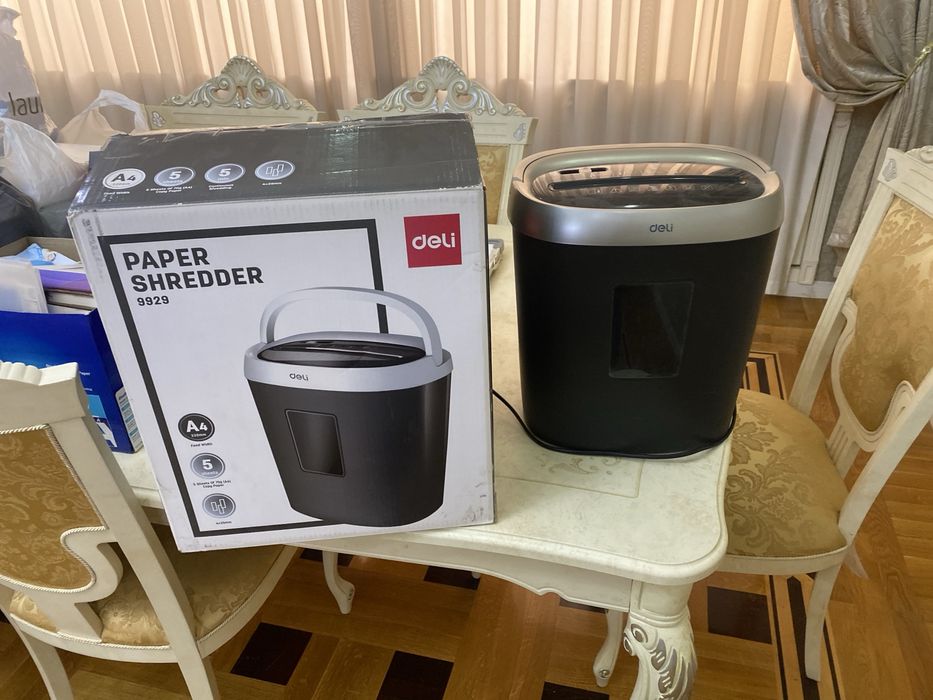 Уничтожитель для бумаги Deli 9929 17л/ 6,4кг Оригинал Deli Скидки !!!
