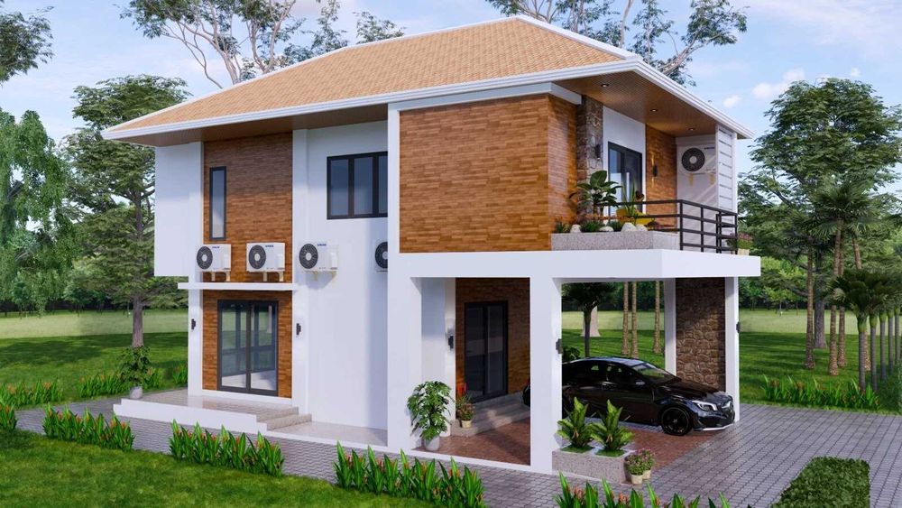 НА ИЗПЛАЩАНЕ - Двуетажна сглобяема къща с 2 спални, 138 кв. м