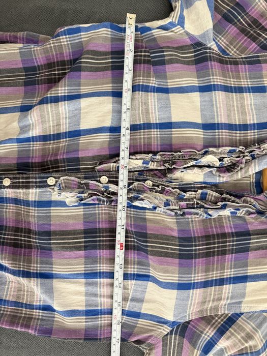 Camasa dungi carouri mov albastru bumbac Terranova M