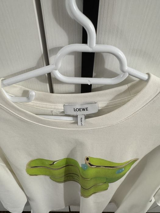 Tricou alb cu imprimeu Loewe