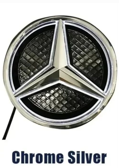 Emblema Logo Mercedes Luminata Luminoasa LED alb GLC GLE GLS