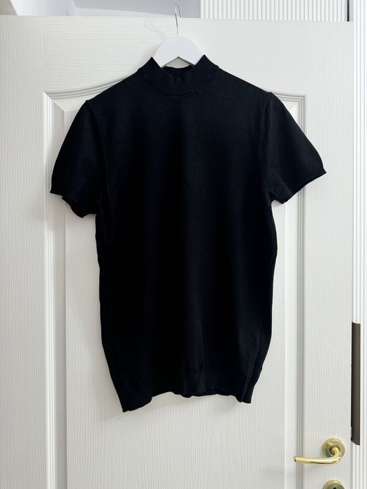 Tricou negru tip basic, mărimea L – material moale și confortabil
