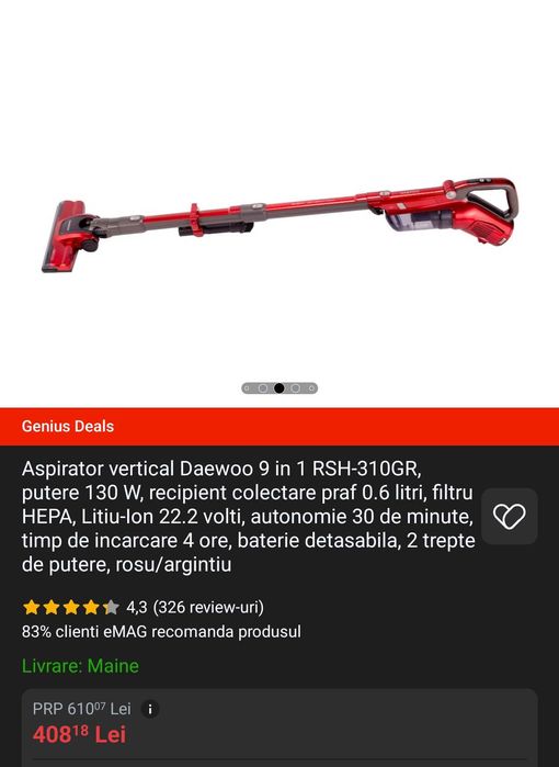 Aspirator, vertical, Daewoo