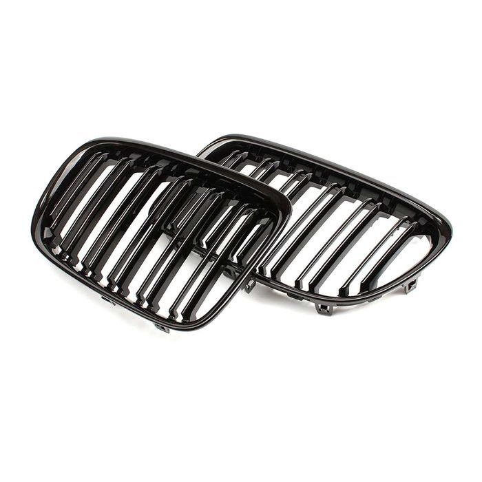 Set 2 grile duble M negru lucios BMW X1 E84 2009-2015