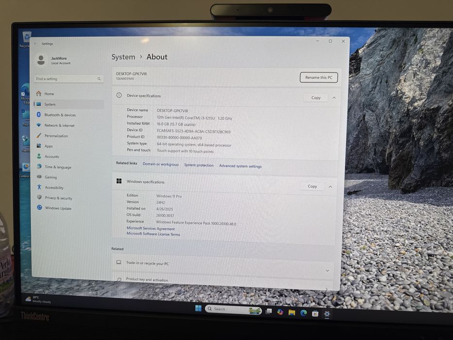 Monitor Touchscreen Lanovo ThinkCenter + unitate 12gen ThinkCenter