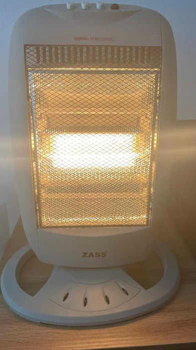 Radiator cu halogen Zass HS 01, 1200 W, 3 trepte, cu protectie