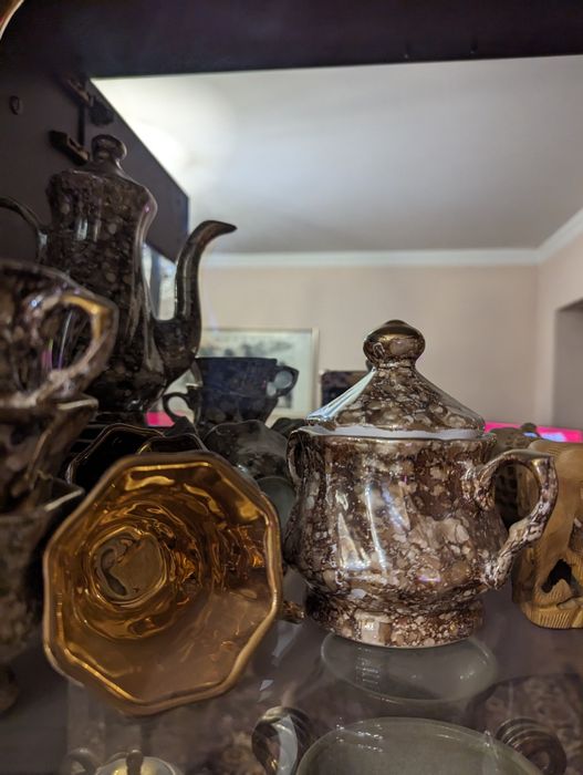 Продам красивый весь из кобальта чайный сервиз