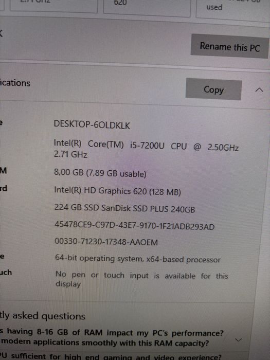 Calculator PC AIO Asus