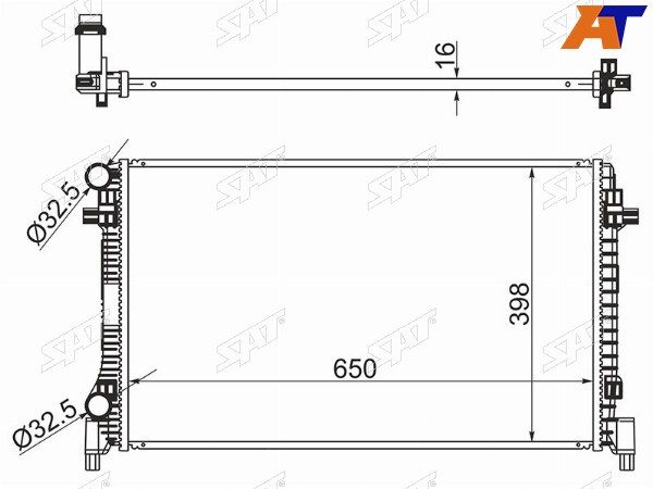 Радиатор Skoda Octavia