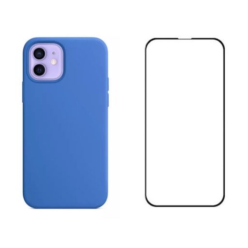 Iphone 13/14/15/16/17 PRO MAX Folie Sticla 9H + Husa Silicon Alcantara