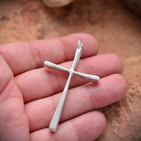 Сребърен медальон кръст 925 – голям мъжки кръст | Талисман за вяра