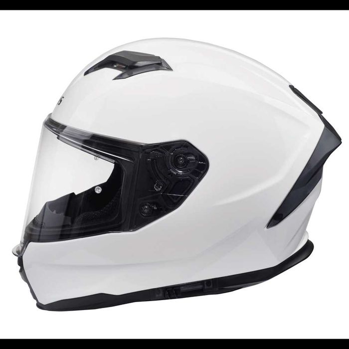 Casca moto integrala PES, ECE 22.06, DOT, ochelari soare, alba