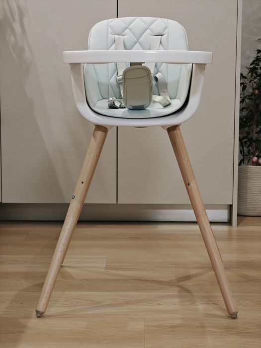Стол за хранене Kikka boo Woody 2в 1 white/mint