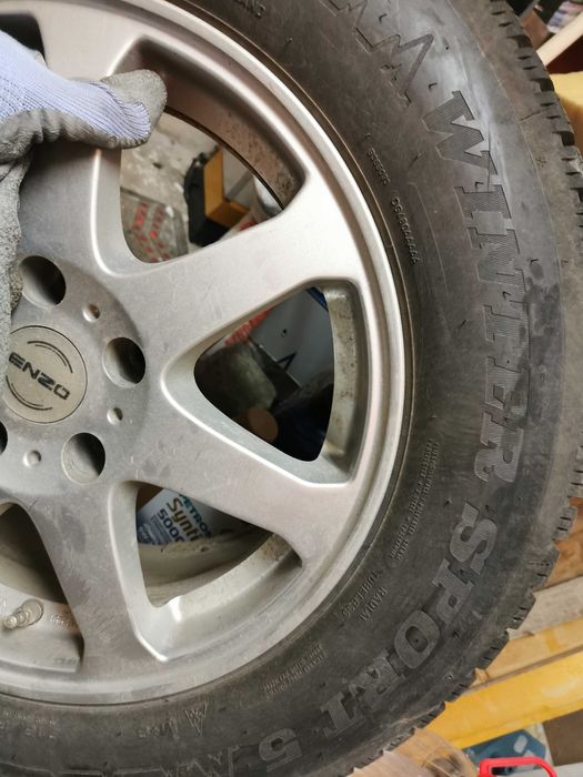 Продавам 4 зимни гуми с джанти