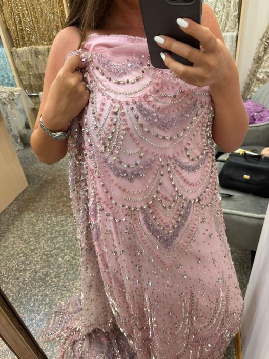 Rochie nașă broderie de lux model unicat