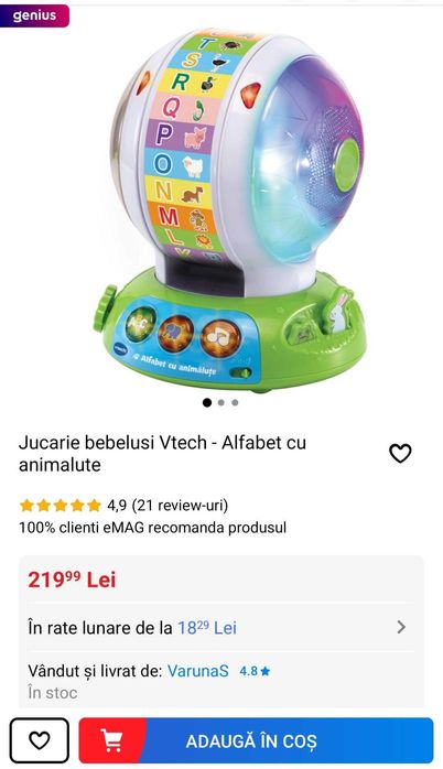 Vtech jucarie alfabet