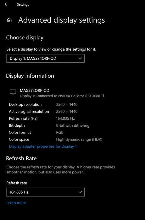 Monitor QLED MSI Optix MAG274QRF-QD 27" IPS 2K 165Hz Quantum Dot 1ms